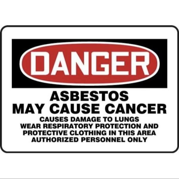 Accuform OSHA DANGER SAFETY SIGN ASBESTOS MCAW128XL MCAW128XL - main